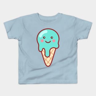 Bubblegum Ice Cream Emoji Kids T-Shirt